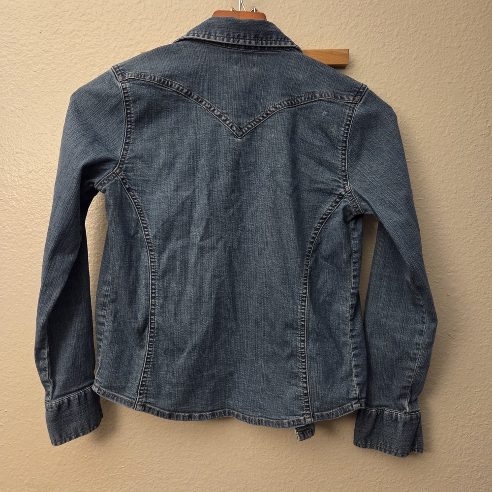 Levi's Blue Denim Kids Button Down Shirt - Picture 5 of 7